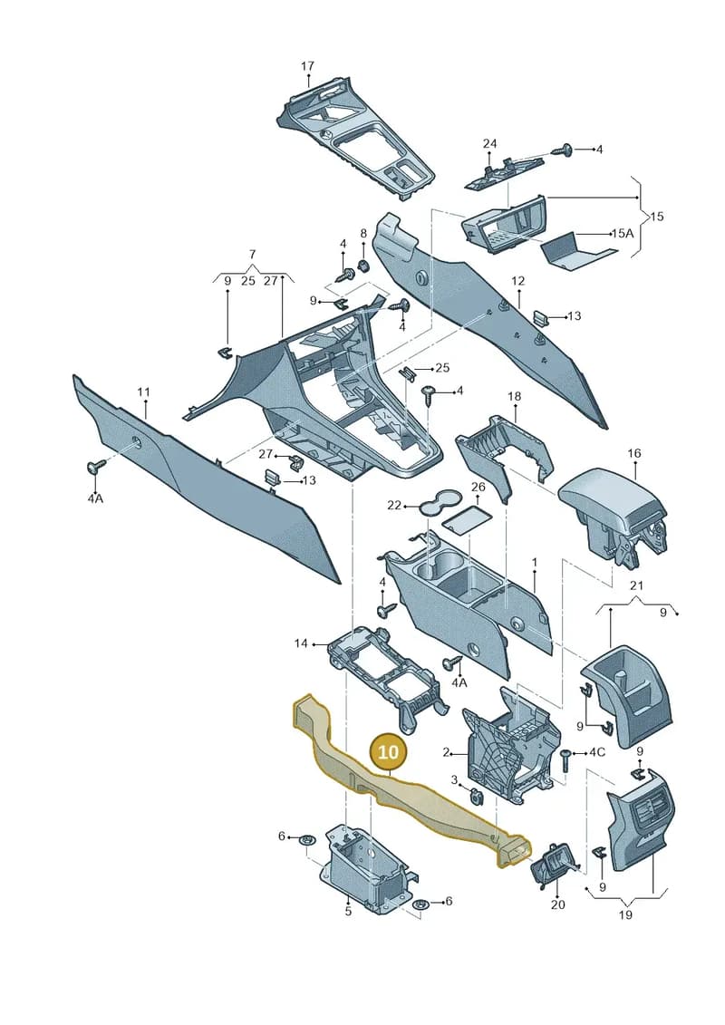 5F0857509B — SEAT Leon ST (2016-2020) diagram 830863600, position 10