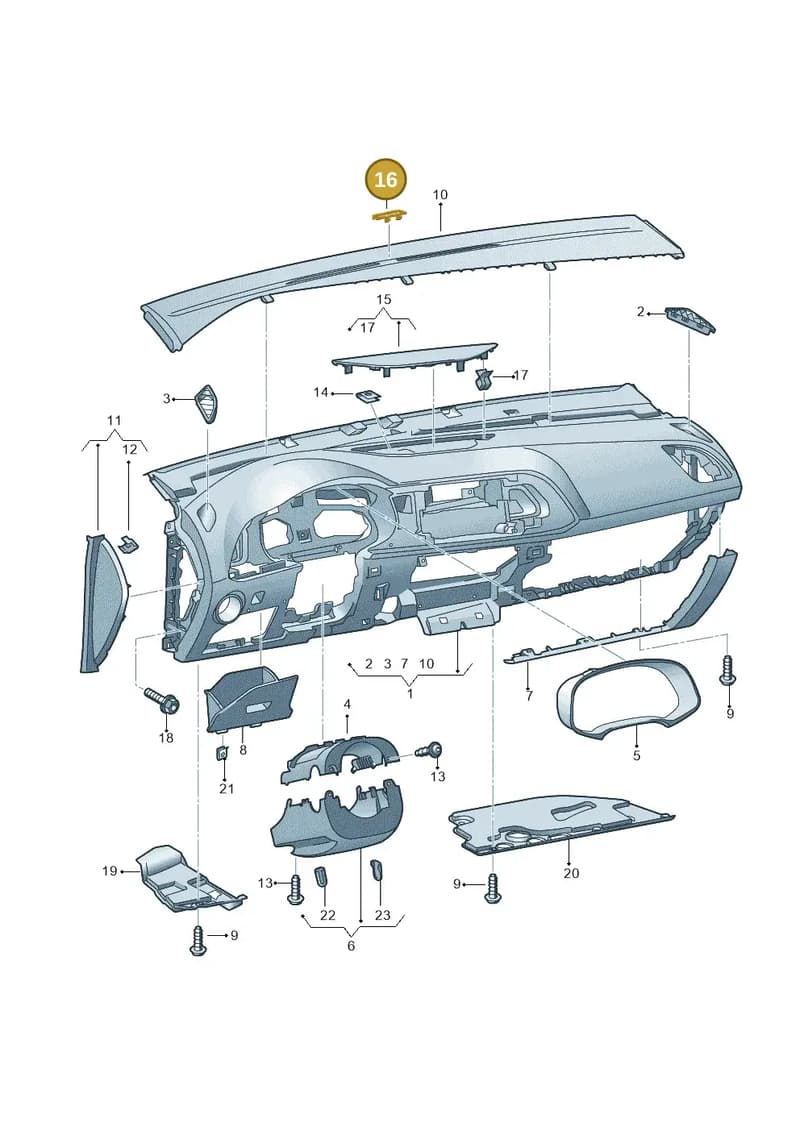 5F0857843VS9 — SEAT Leon ST (2016-2020) diagram 830857100, position 16