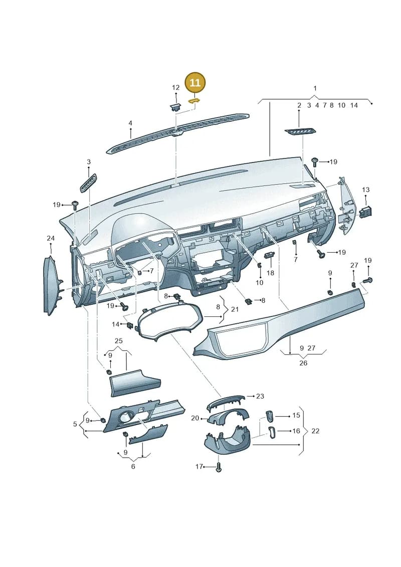 5F0857843VS9 — SEAT Arona (2017-) diagram 835857100, position 11