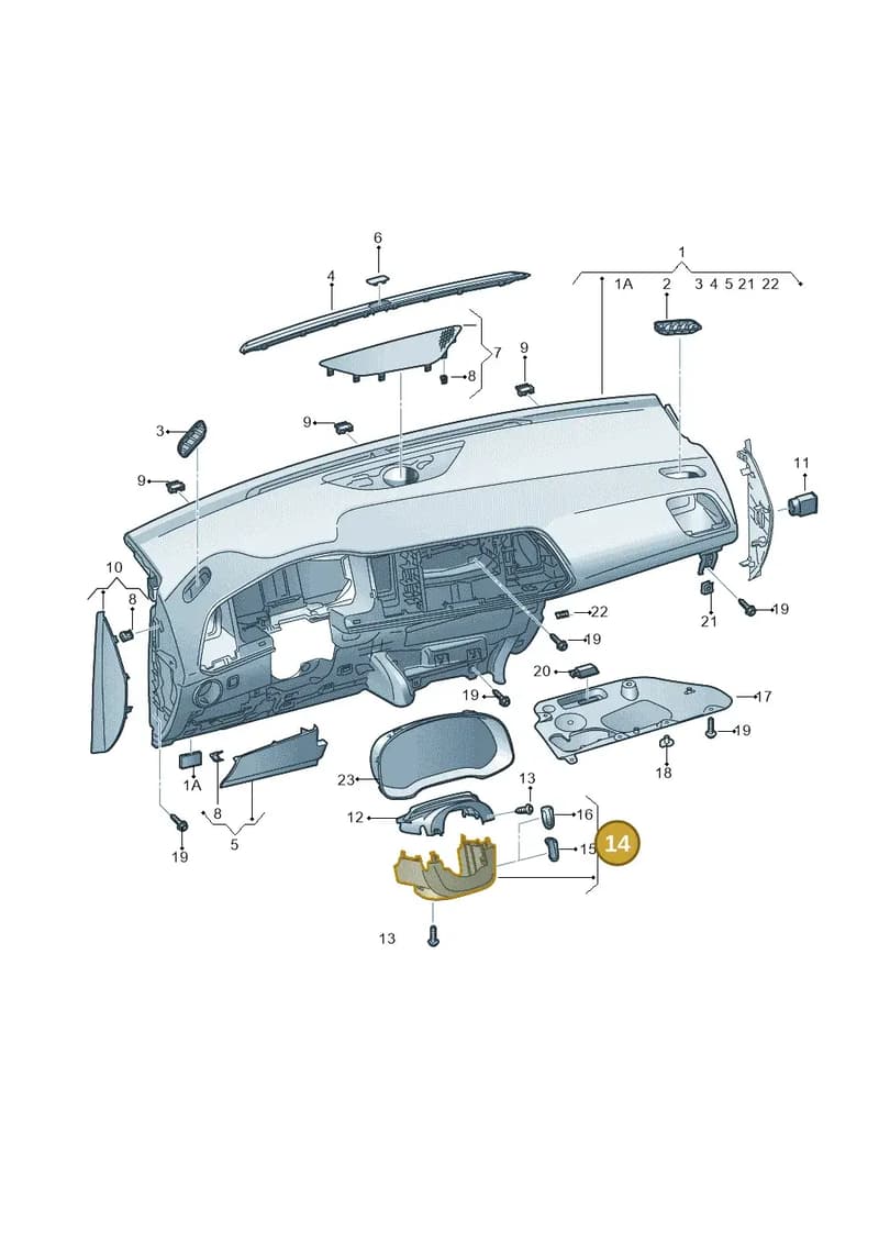 5F0858559L9B9 — SEAT Ateca (2016-) diagram 893857100, position 14