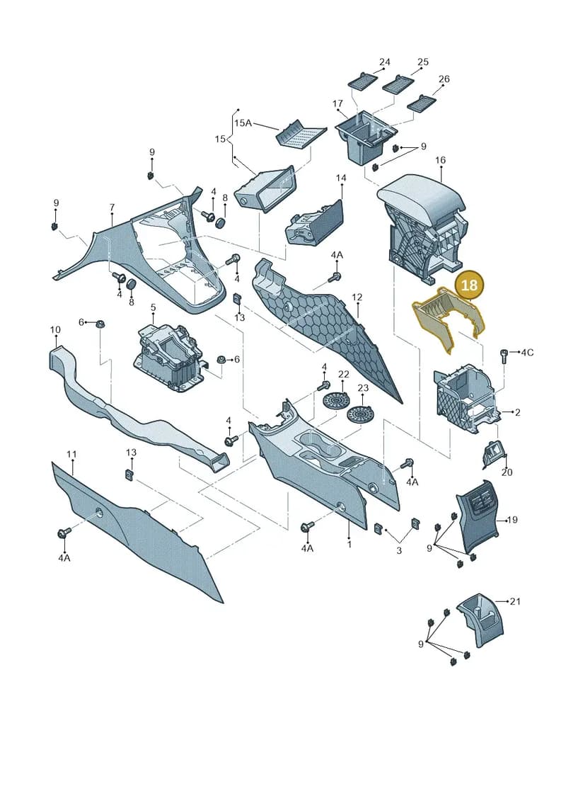 5F0863319DVS9 — SEAT Leon ST (2012-) diagram 754863600, position 18