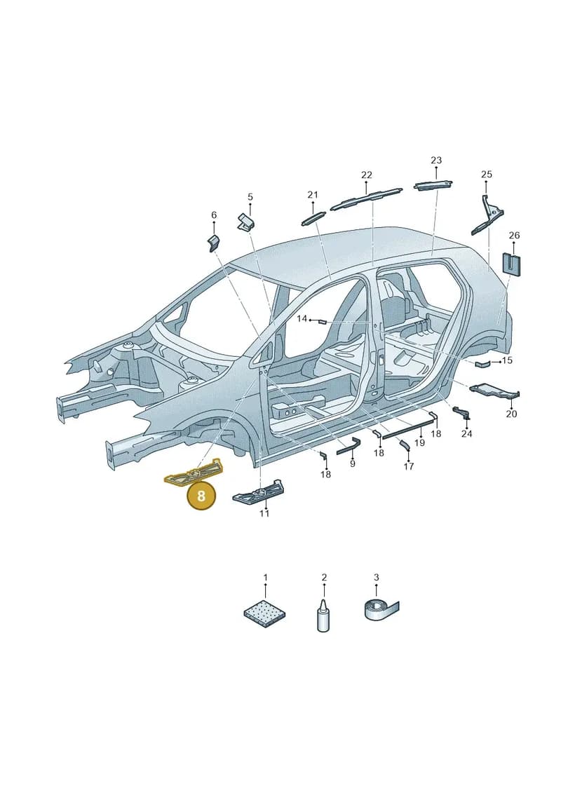 5F0864623A — SEAT Leon ST (2016-2020) diagram 746864000, position 8