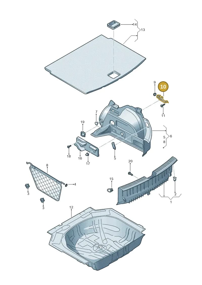 5F0867652A — SEAT Leon ST (2016-2020) diagram 754867810, position 10