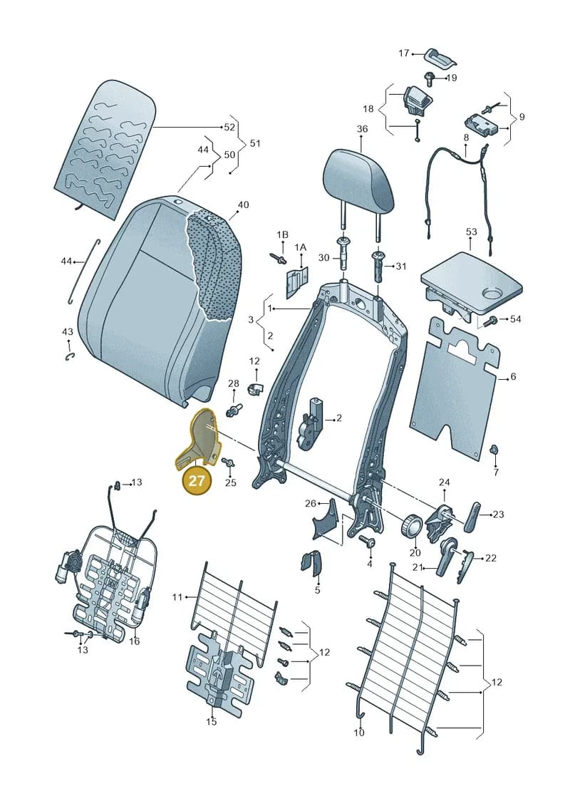 5F08814804PK — SEAT Leon ST (2016-2020) diagram 830881050, position 27