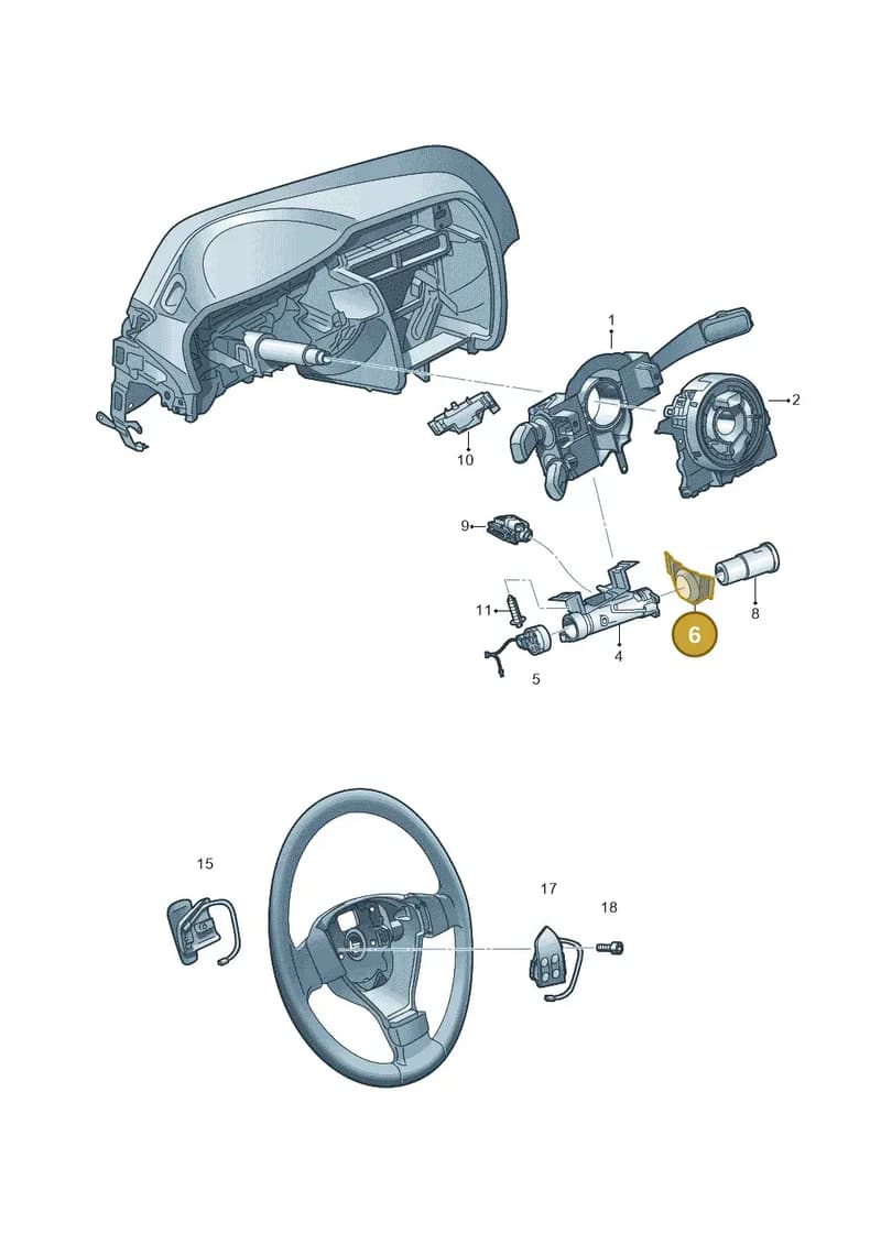 5F0905869A — SEAT Leon ST (2012-) diagram 655953550, position 6