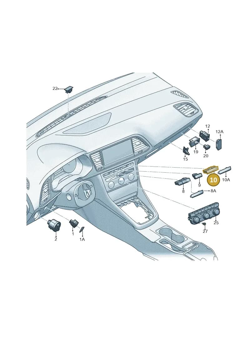 5F0919234BWHS — SEAT Leon ST (2012-) diagram 754941500, position 10