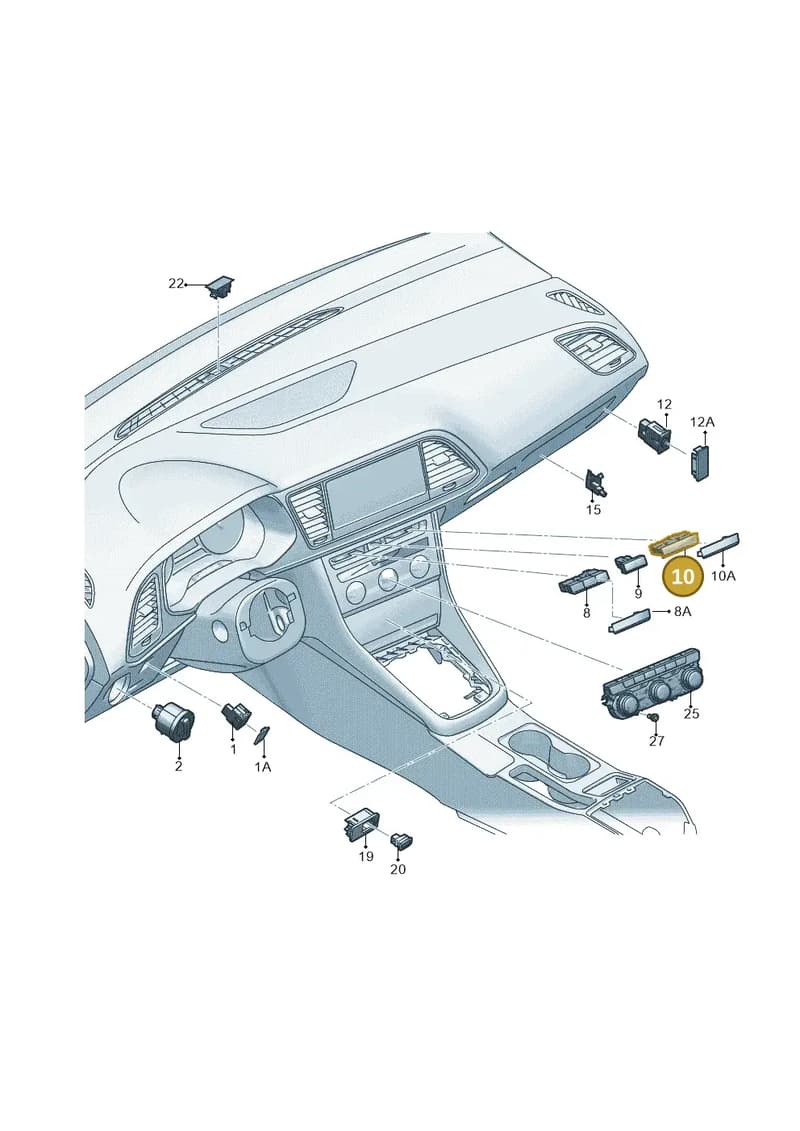 5F0919234BWHS — SEAT Leon ST (2012-) diagram 754941520, position 10