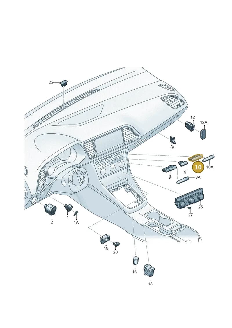 5F0919234BWHS — SEAT Leon ST (2016-2020) diagram 830941500, position 10
