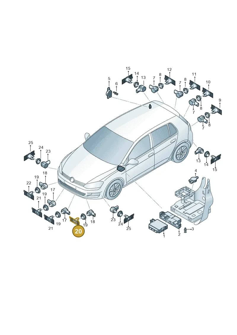 5F0919487M — SEAT Leon ST (2016-2020) diagram 746000020, position 20