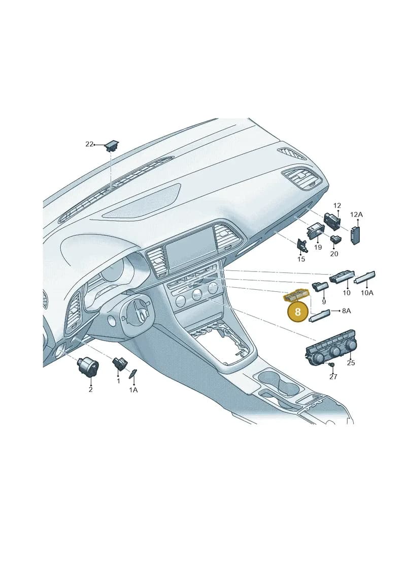 5F0927137EWHS — SEAT Leon ST (2012-) diagram 754941500, position 8