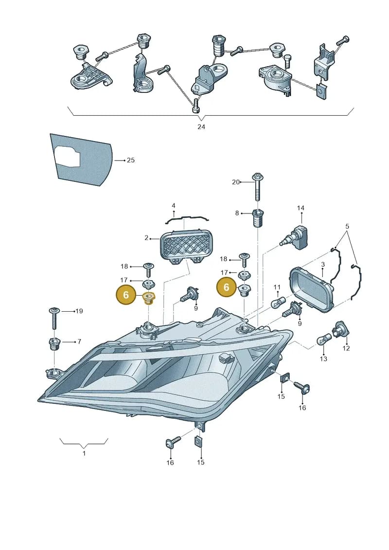 5F0941141 — SEAT Leon ST (2012-) diagram 754941000, position 6