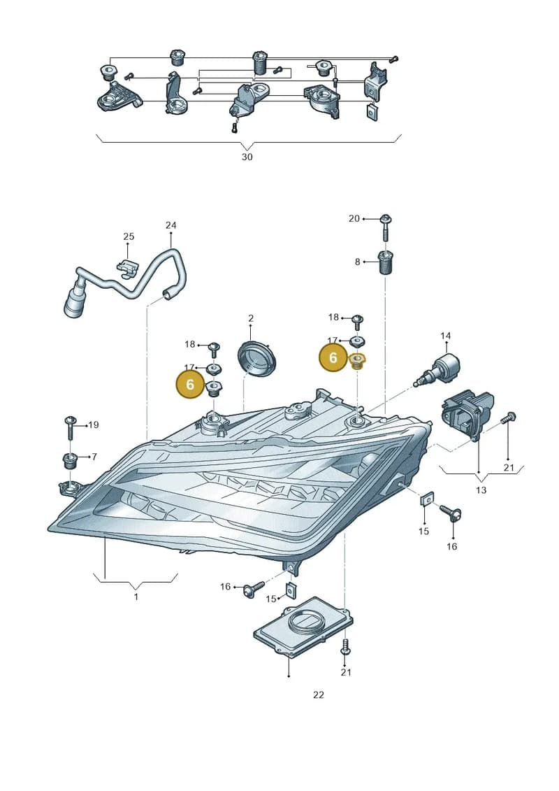 5F0941141 — SEAT Leon ST (2016-2020) diagram 830941011, position 6