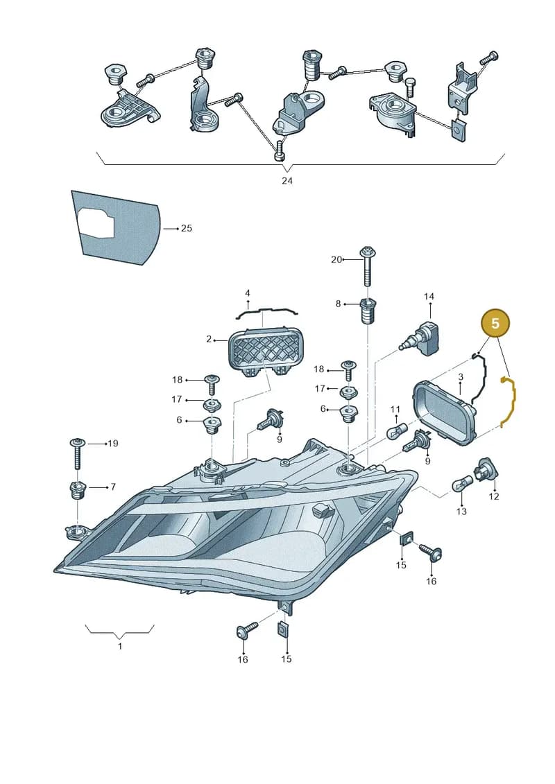 5F0941160 — SEAT Leon ST (2012-) diagram 754941000, position 5