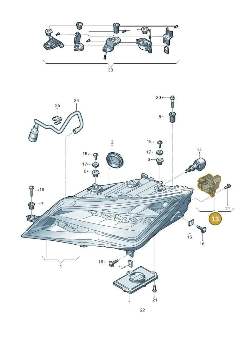 5F0941476A — SEAT Leon ST (2016-2020) diagram 830941011, position 13
