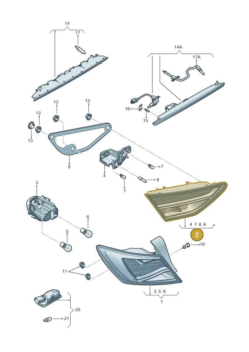 5F0945094M — SEAT Leon ST (2016-2020) diagram 754945000, position 2