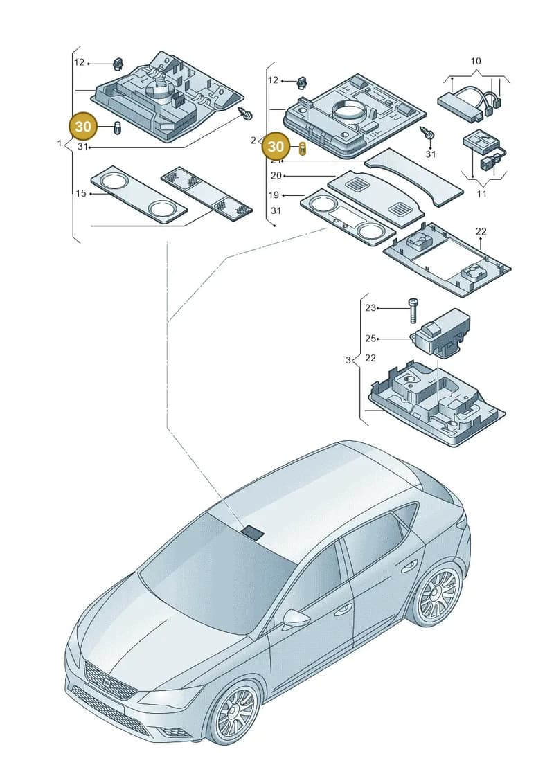5F0945209 — SEAT Ateca (2016-) diagram 893947000, position 30