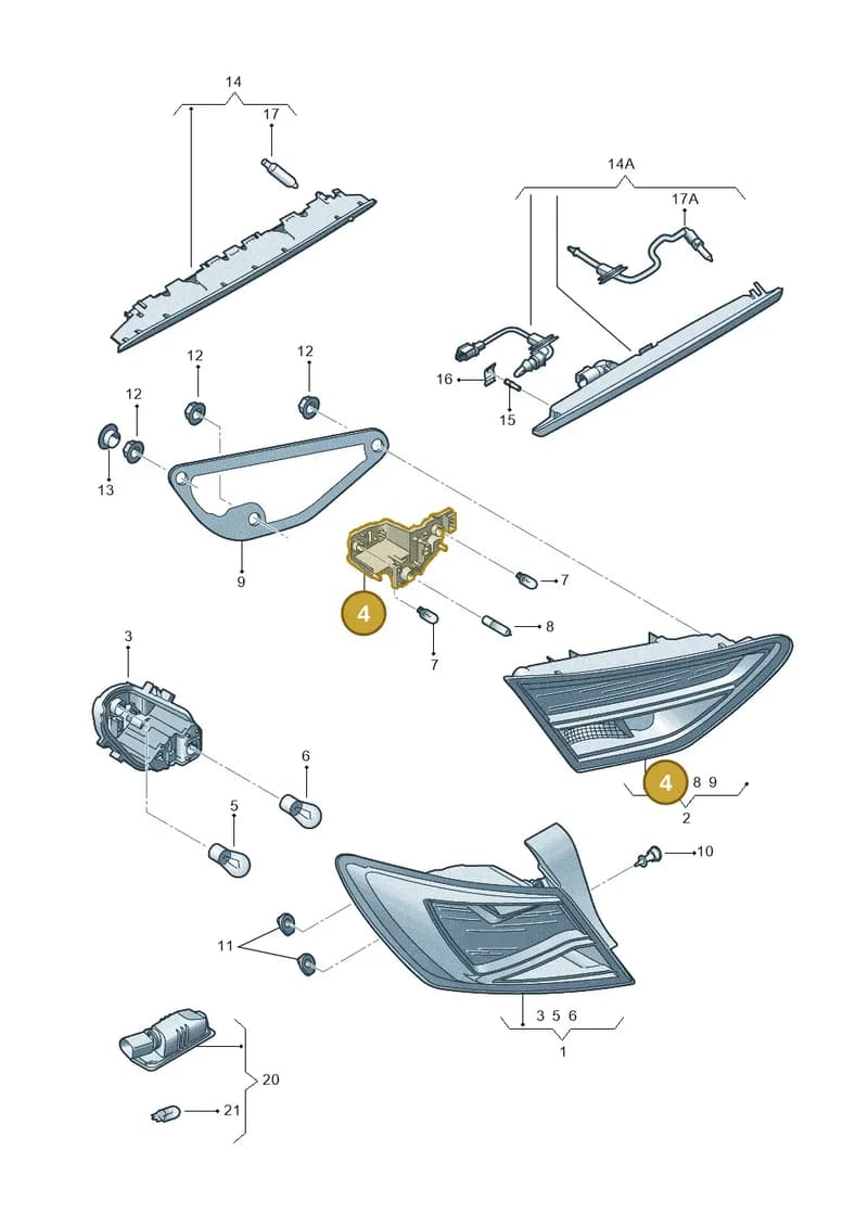 5F0945231A — SEAT Leon ST (2016-2020) diagram 754945000, position 4