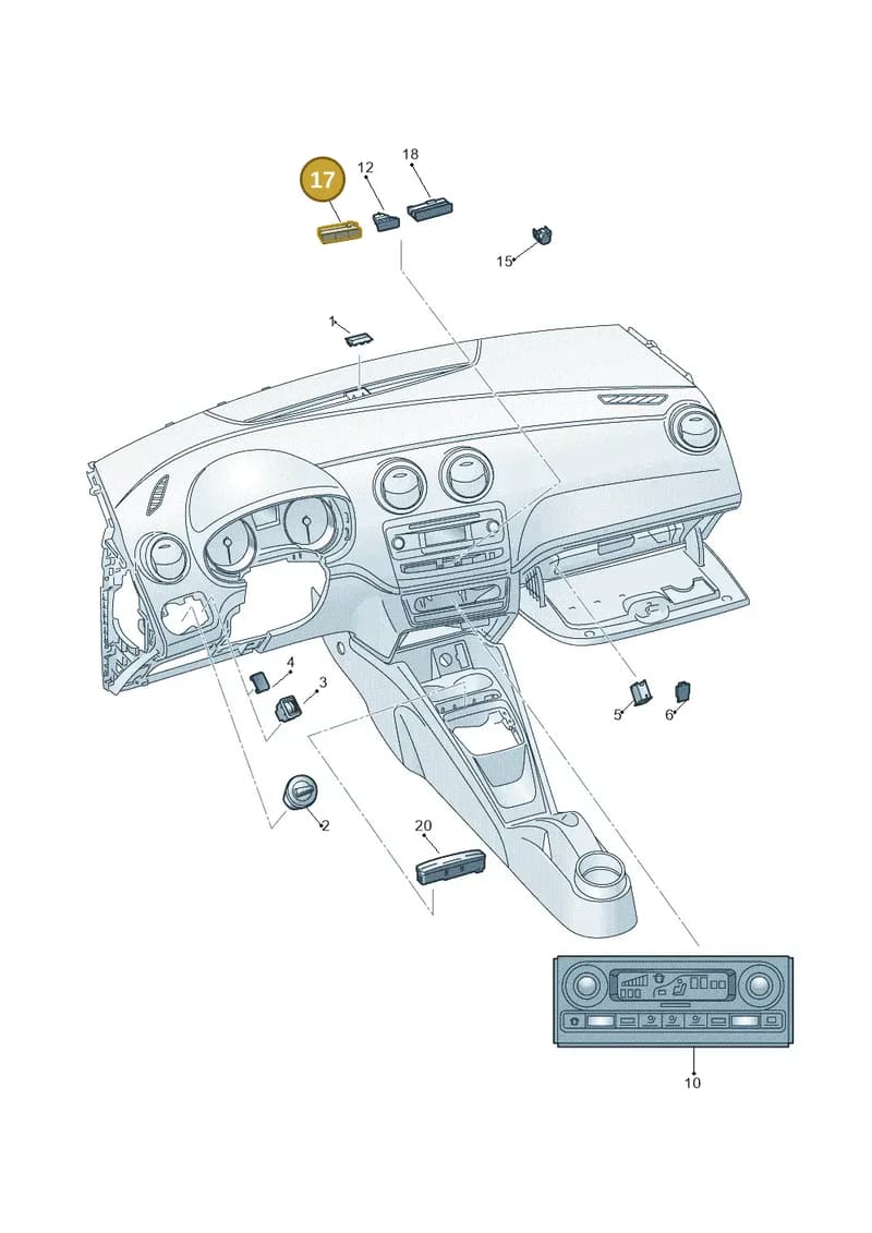 5F0957857KWHS — SEAT Ibiza (2015-) diagram 879941500, position 17