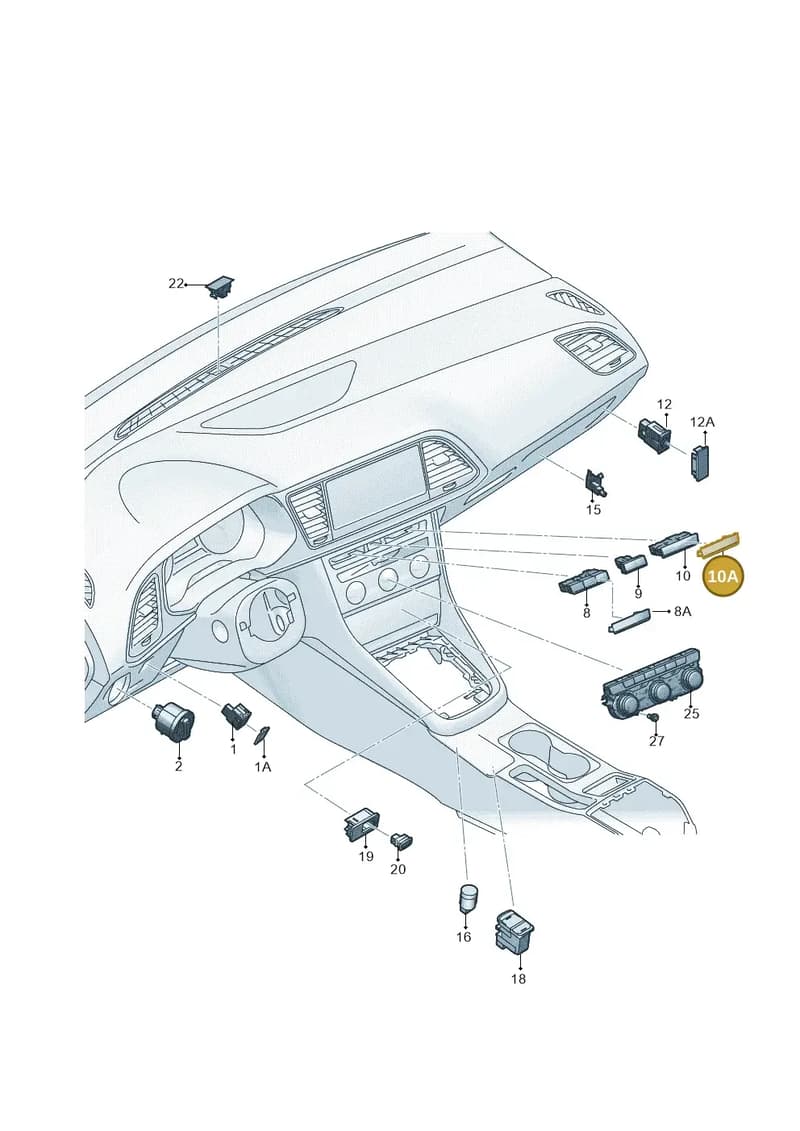5F0957857L1QB — SEAT Leon ST (2016-2020) diagram 830941500, position 10A