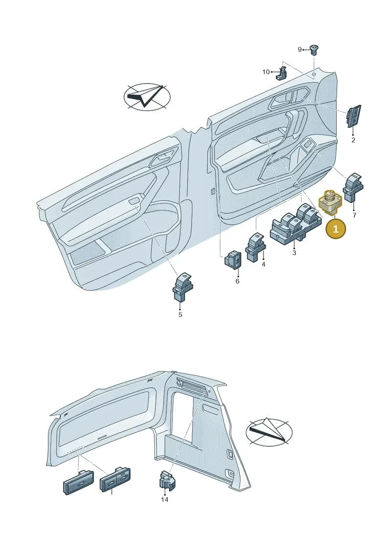 5F0959565CWHI — SEAT Ateca (2016-) diagram 884959060, position 1