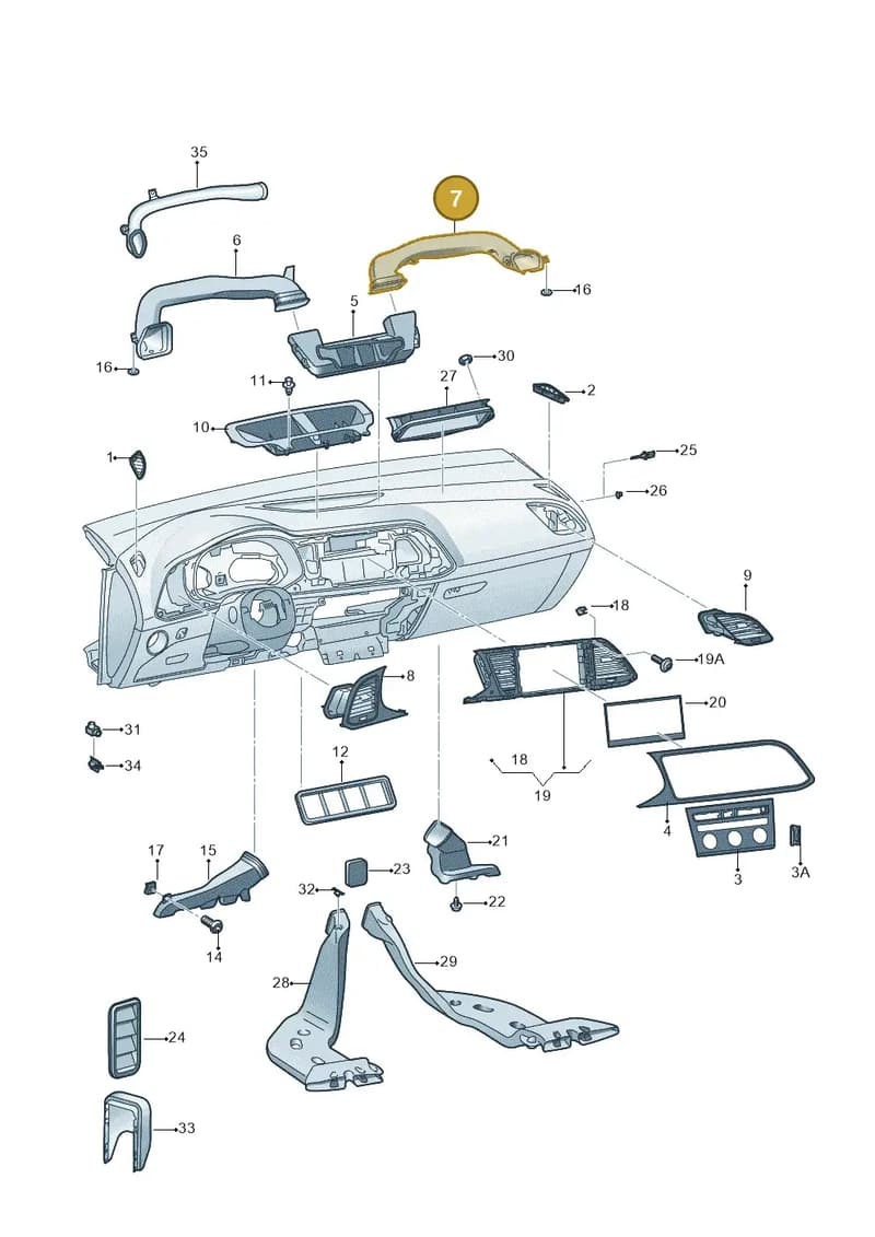 5F1819634 — SEAT Leon ST (2016-2020) diagram 830819030, position 7