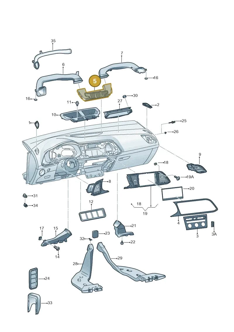 5F1819721A — SEAT Leon ST (2016-2020) diagram 830819030, position 5