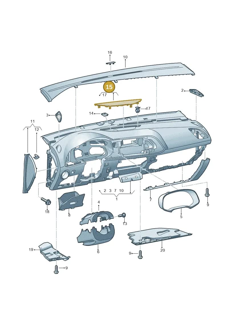 5F1857209UT9 — SEAT Leon ST (2012-) diagram 754857100, position 15