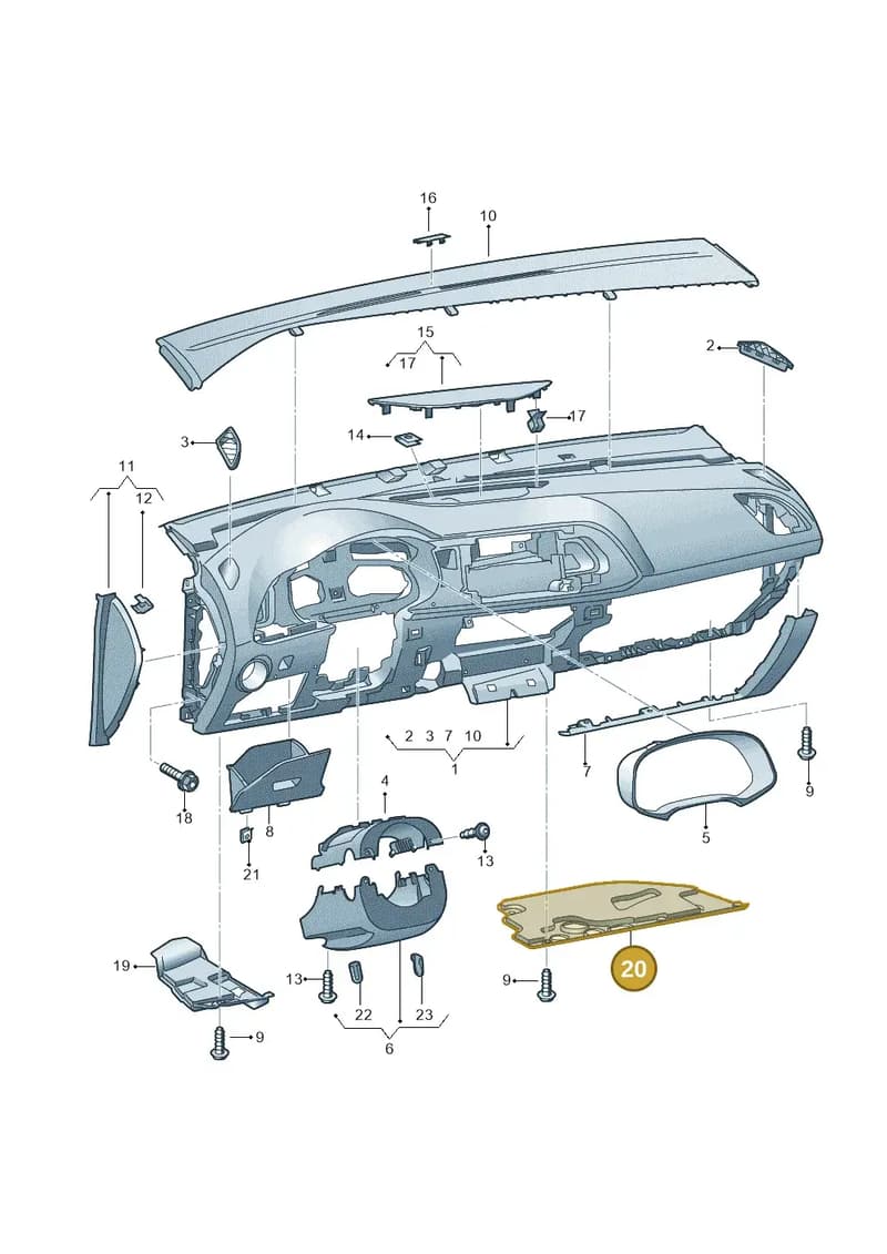 5F1863668AVS9 — SEAT Leon ST (2016-2020) diagram 830857100, position 20