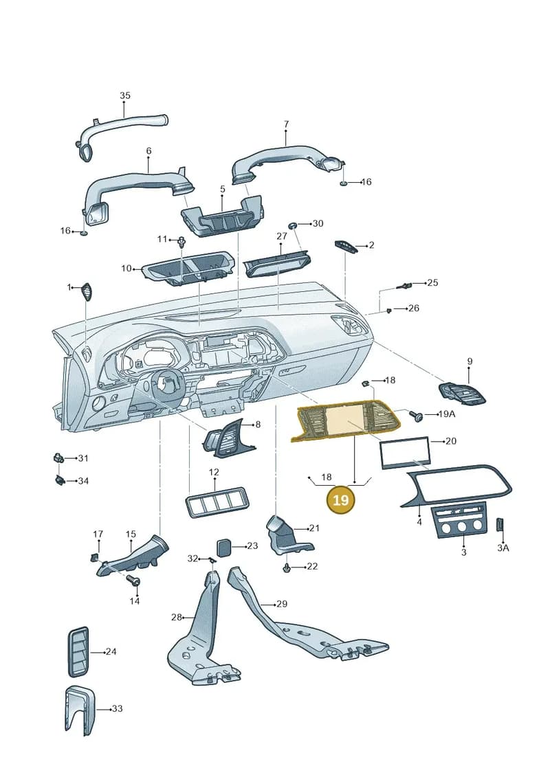 5F28209511QB — SEAT Leon ST (2016-2020) diagram 830819030, position 19