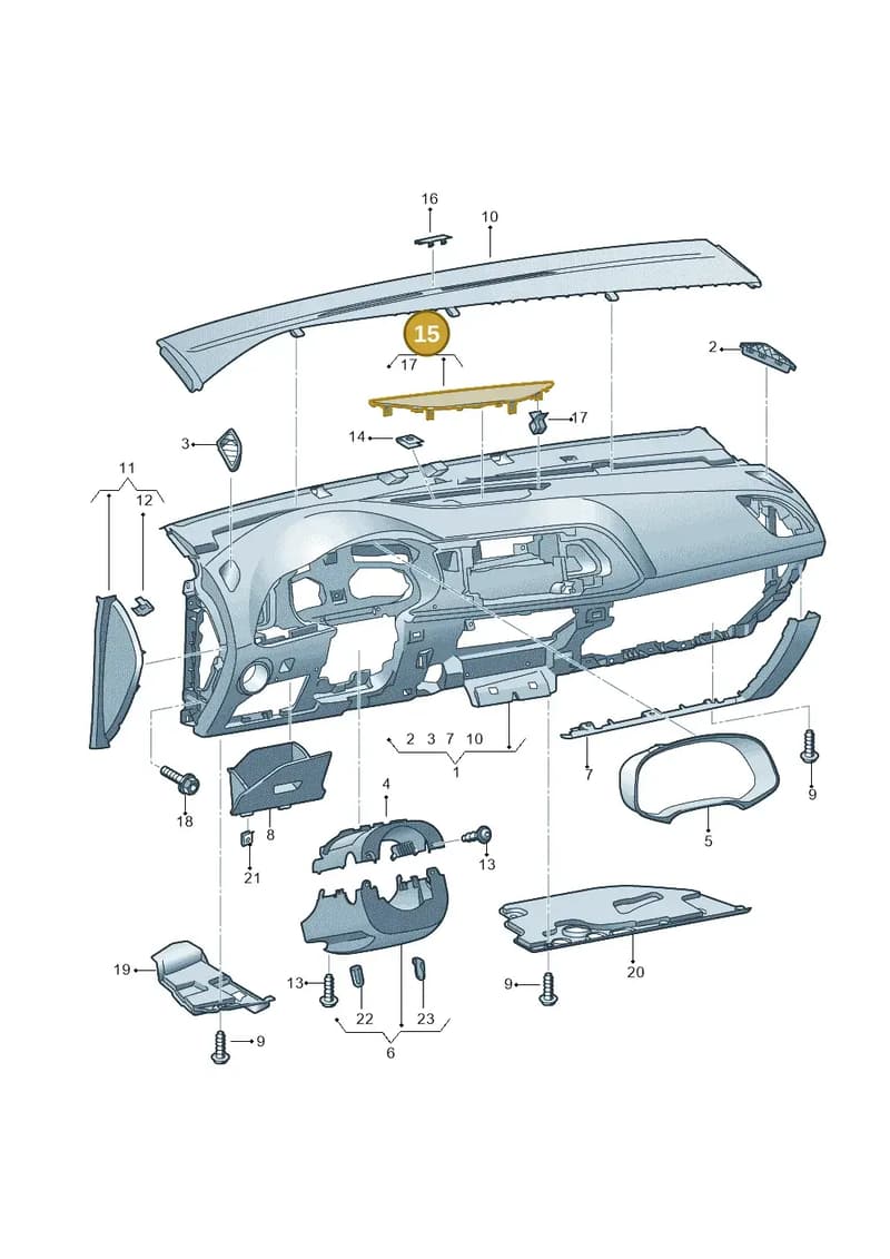 5F2857209UT9 — SEAT Leon ST (2016-2020) diagram 830857100, position 15