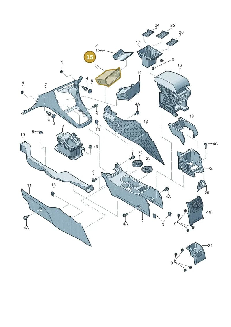 5F2858329A1QB — SEAT Leon ST (2012-) diagram 754863600, position 15