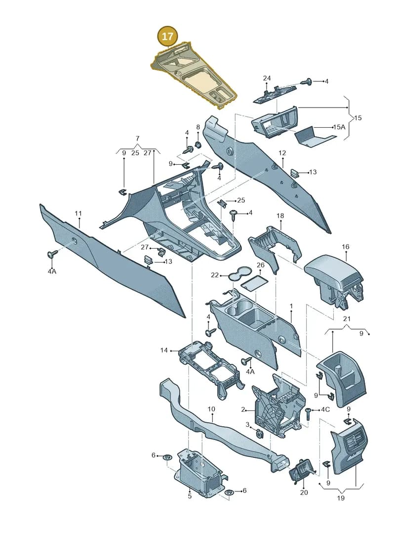 5F2863283ERZG — SEAT Leon ST (2016-2020) diagram 830863600, position 17
