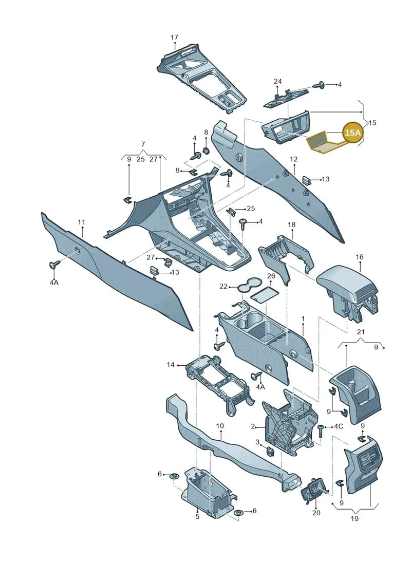 5F2863330B — SEAT Leon ST (2016-2020) diagram 830863600, position 15A