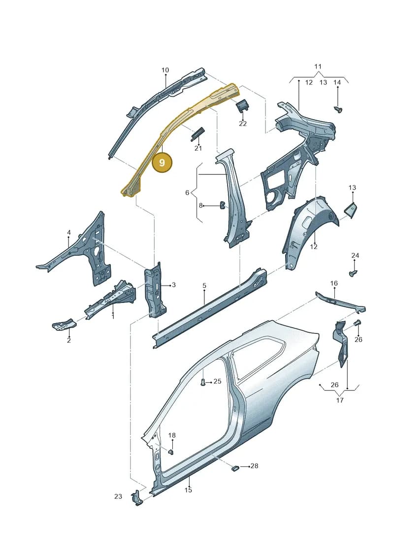 5F3809209 — SEAT Leon ST (2016-2020) diagram 754809000, position 9
