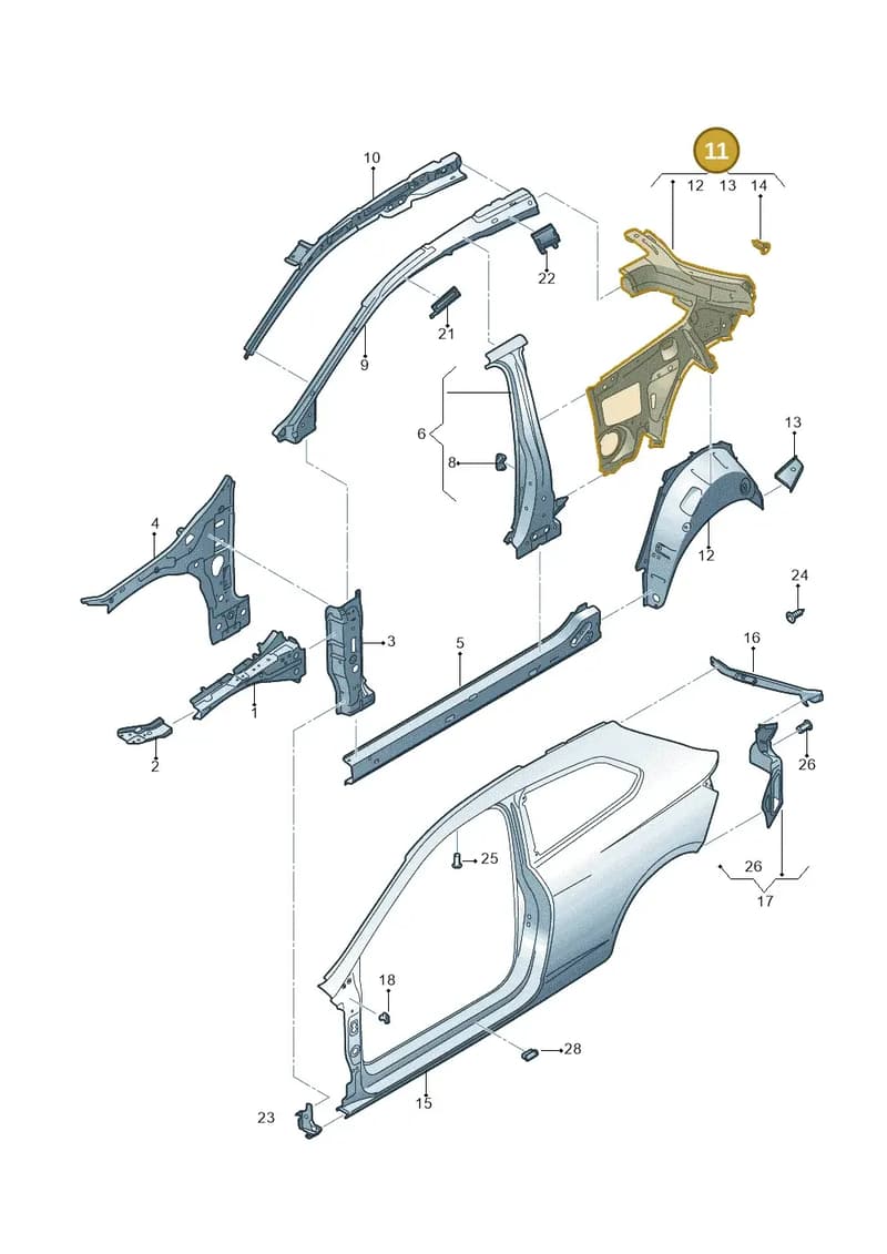 5F3809402 — SEAT Leon ST (2016-2020) diagram 754809000, position 11