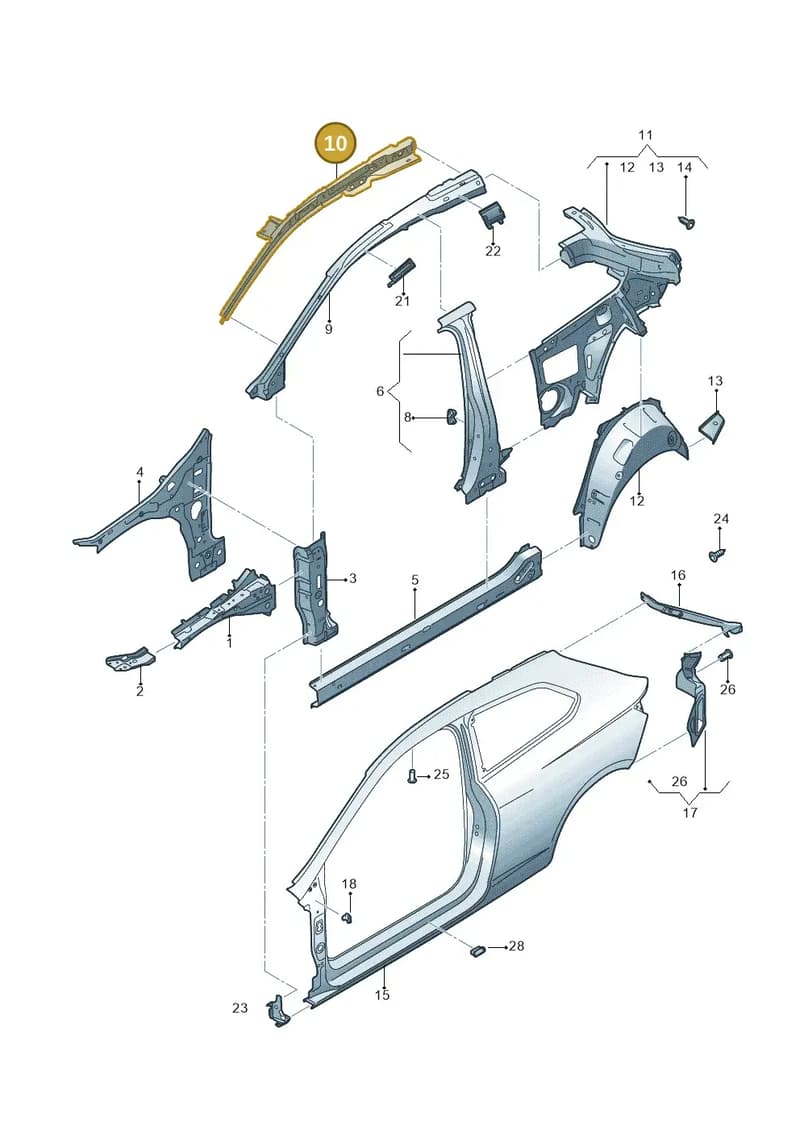 5F3809427 — SEAT Leon ST (2016-2020) diagram 754809000, position 10