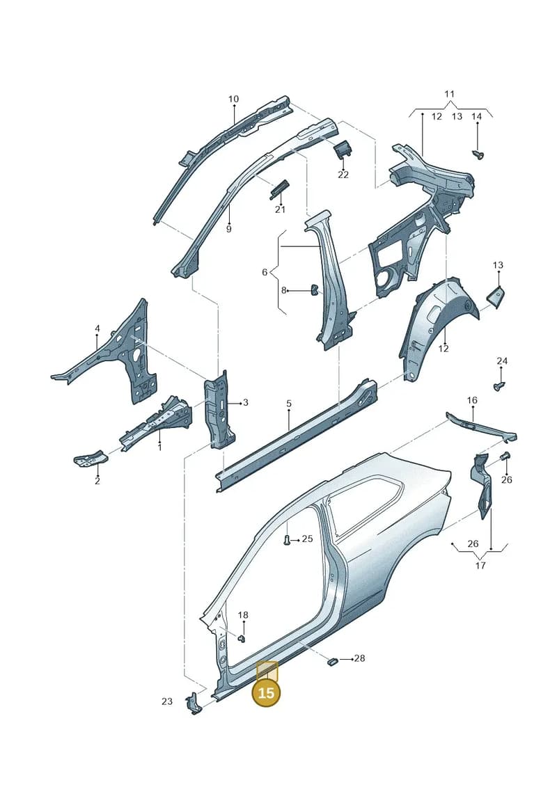 5F3809606 — SEAT Leon ST (2016-2020) diagram 754809000, position 15