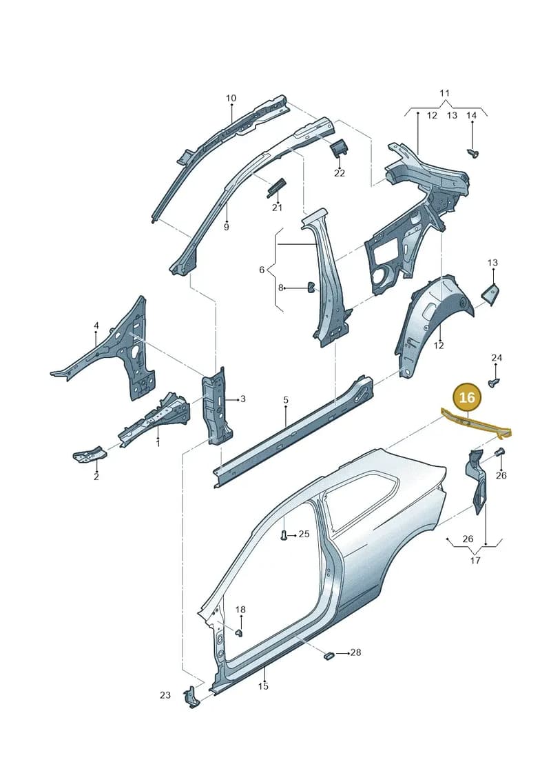 5F3809642 — SEAT Leon ST (2016-2020) diagram 754809000, position 16
