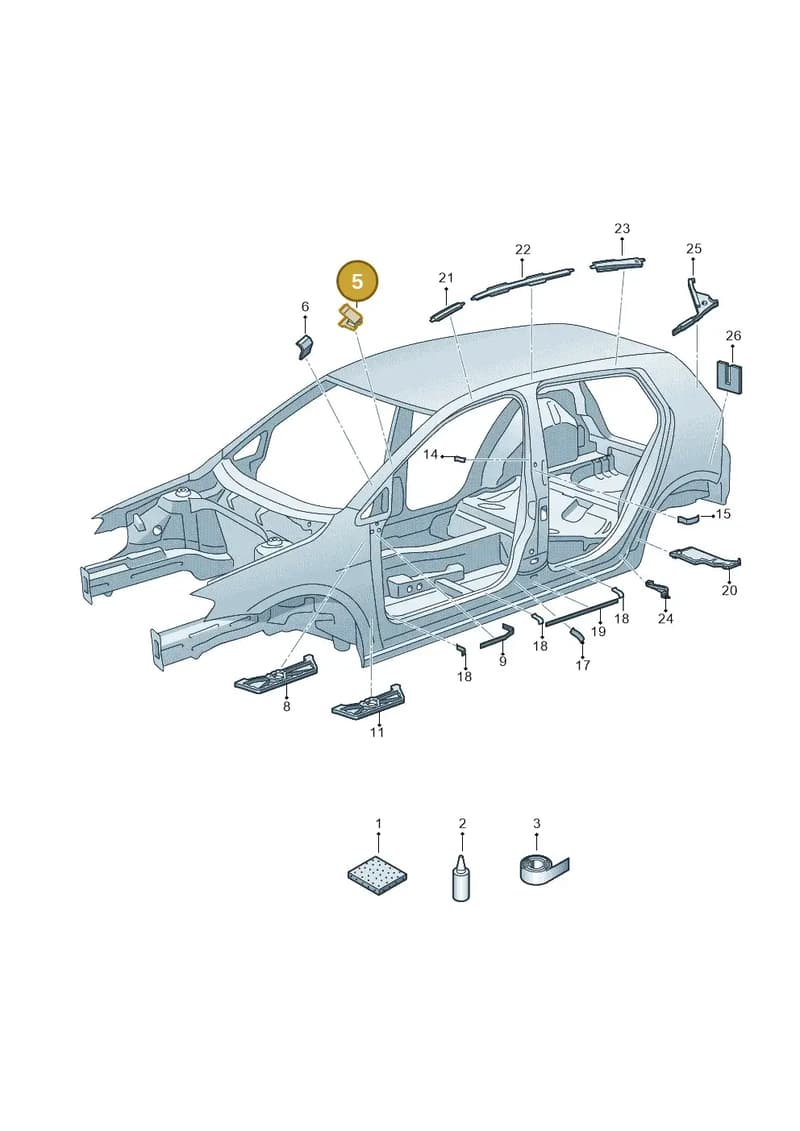 5F3864636B — SEAT Leon ST (2016-2020) diagram 746864000, position 5