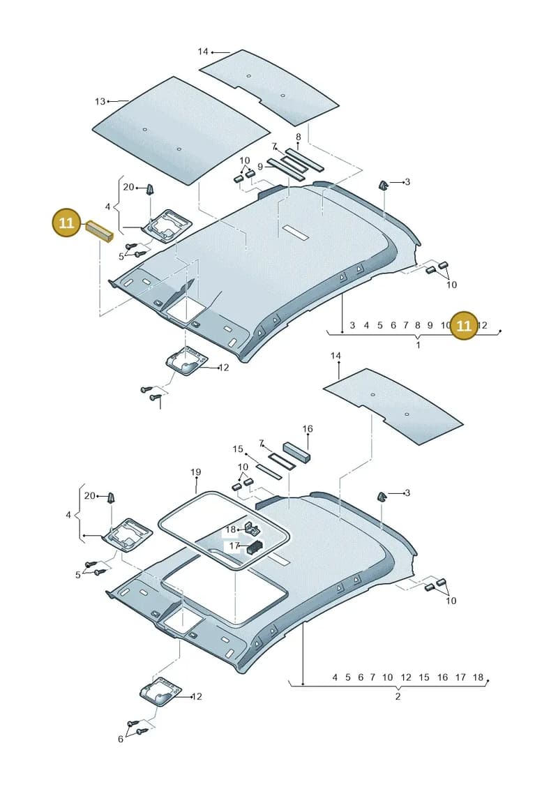 5F3867596 — SEAT Leon ST (2016-2020) diagram 754867550, position 11