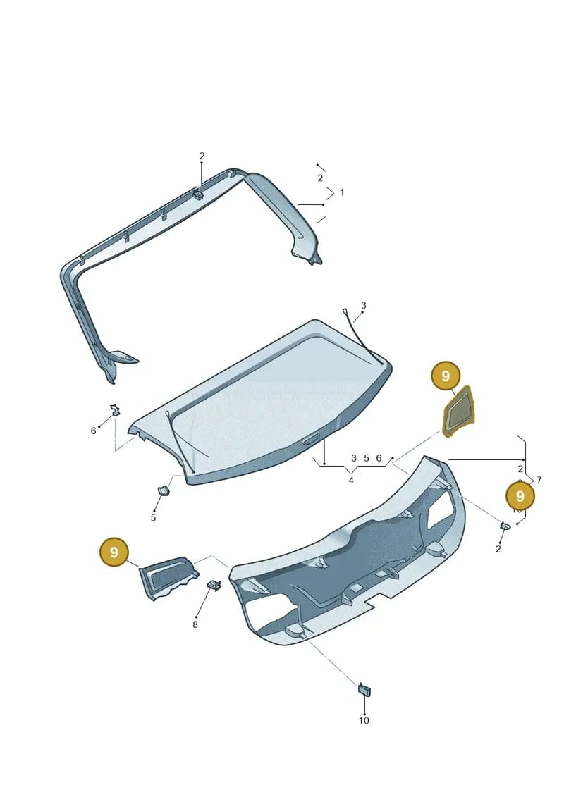 5F3867657BVS9 — SEAT Leon ST (2016-2020) diagram 754867900, position 9