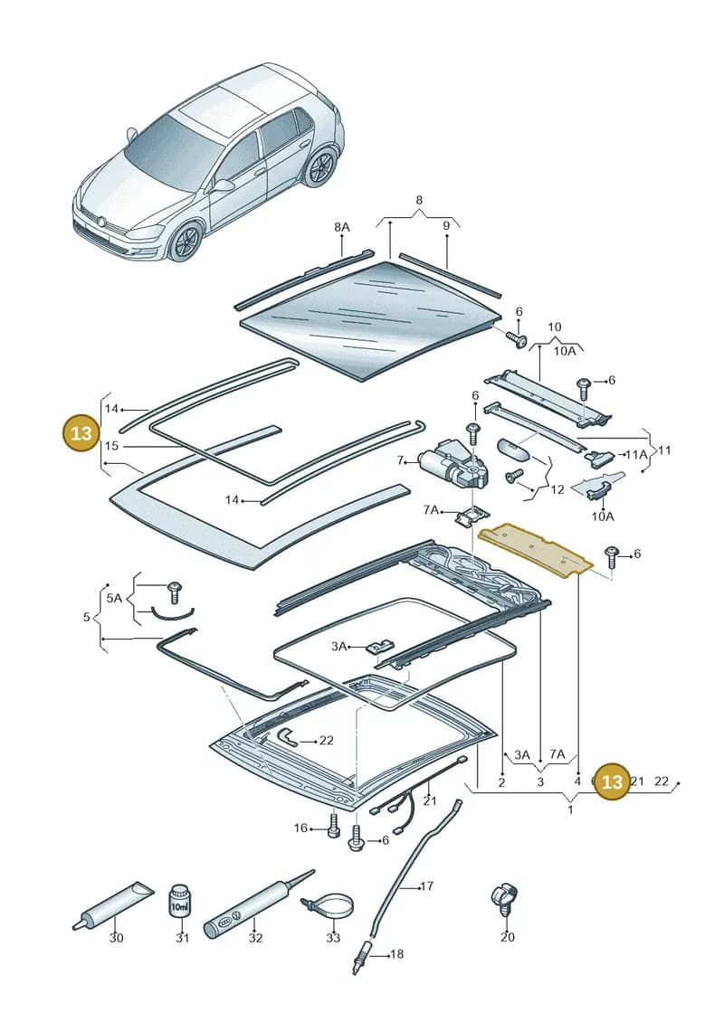 5F3877059 — SEAT Leon ST (2016-2020) diagram 746877000, position 13