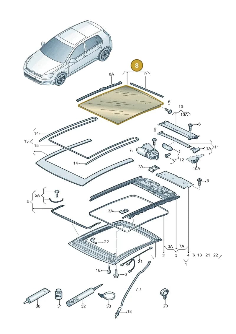 5F3877071A — SEAT Leon ST (2016-2020) diagram 746877000, position 8