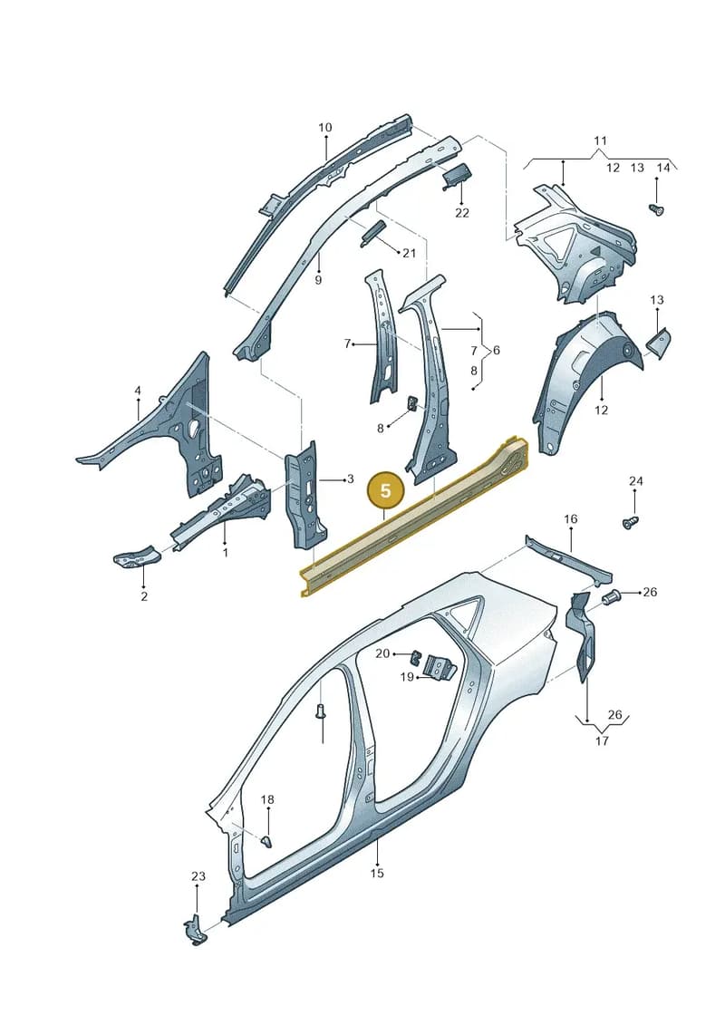 5F4809072 — SEAT Leon ST (2012-) diagram 754809300, position 5