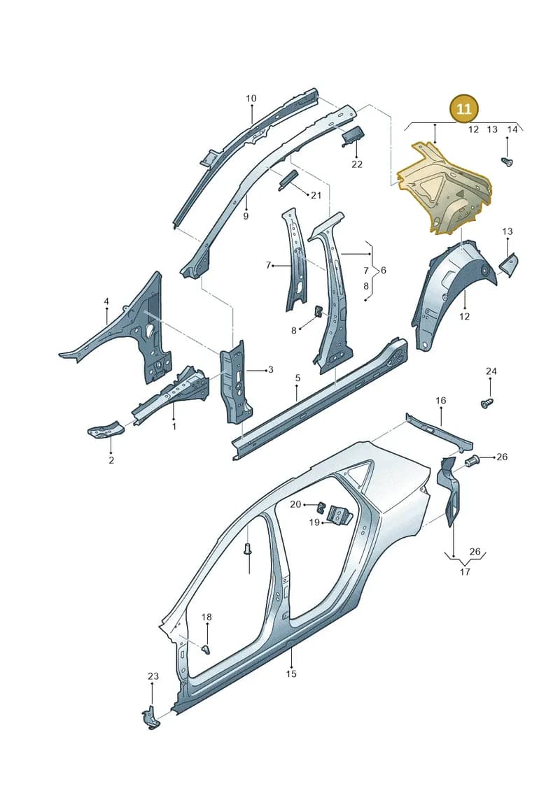 5F4809402 — SEAT Leon ST (2016-2020) diagram 754809300, position 11