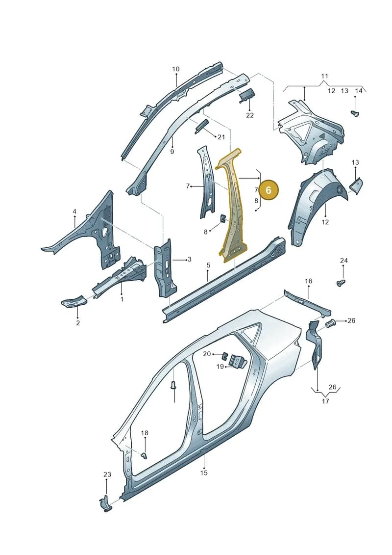 5F4809607 — SEAT Leon ST (2016-2020) diagram 754809300, position 6