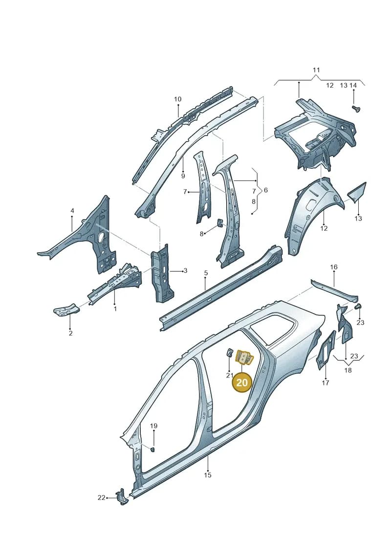 5F4809613 — SEAT Leon ST (2016-2020) diagram 754809350, position 20