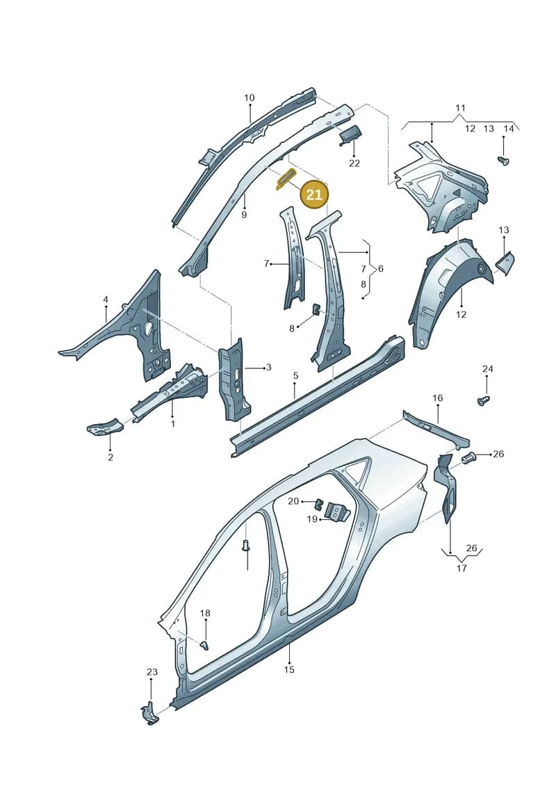5F4810454B — SEAT Leon ST (2016-2020) diagram 754809300, position 21