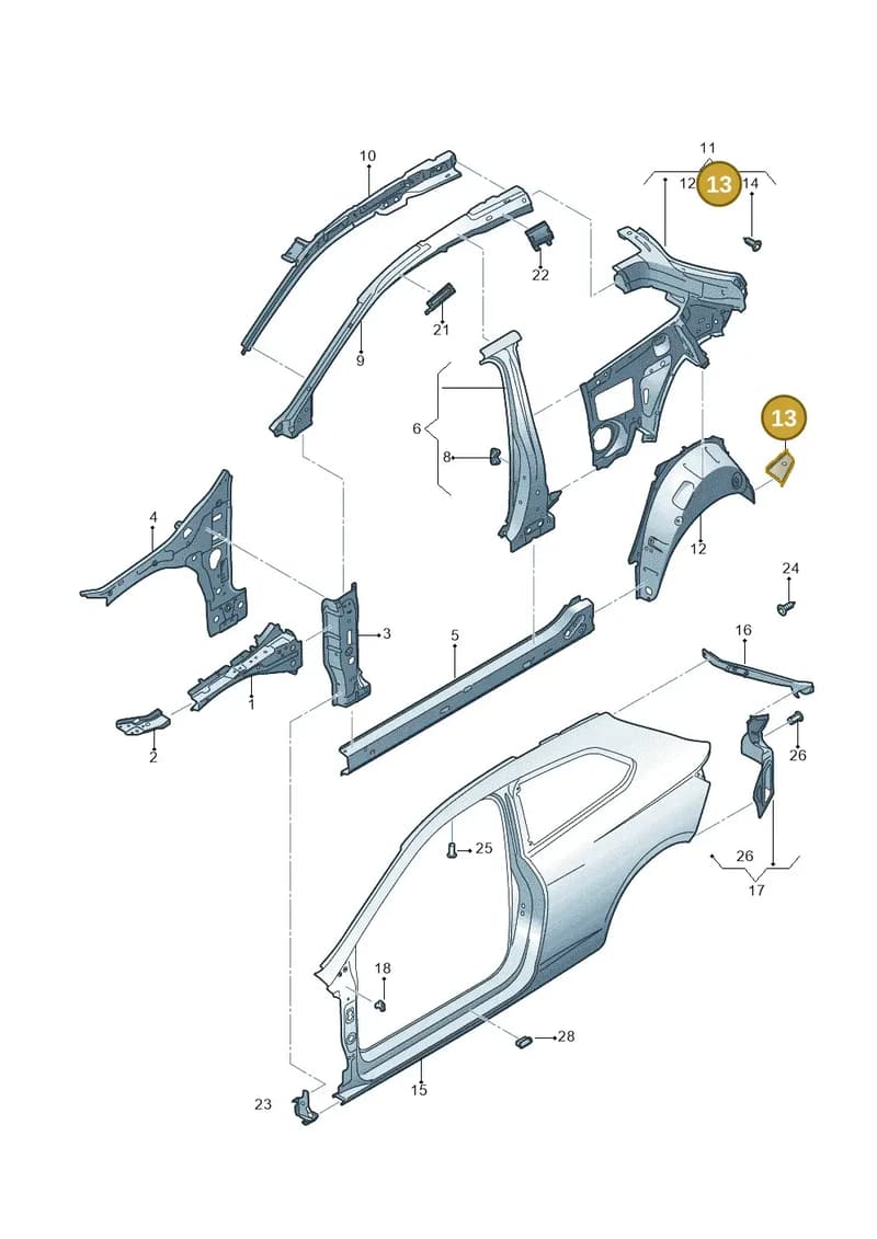 5F4813228 — SEAT Leon ST (2016-2020) diagram 754809000, position 13