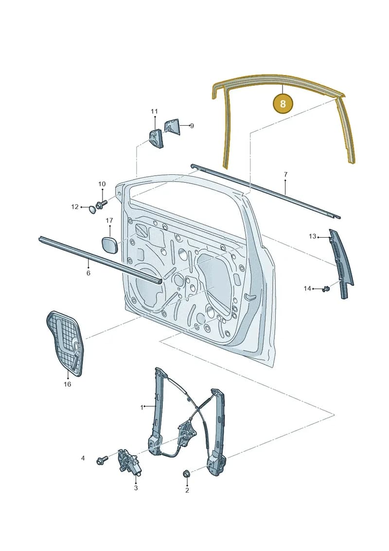5F4837432H5AP — SEAT Leon ST (2016-2020) diagram 754837600, position 8